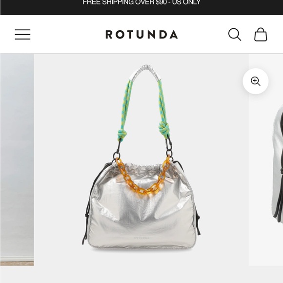 Rotunda Silver Hobo Bag - brand new w tags and duster bag - Picture 2 of 6